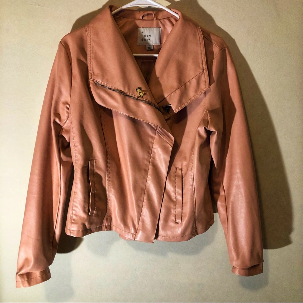 Medium pink lether jacket
